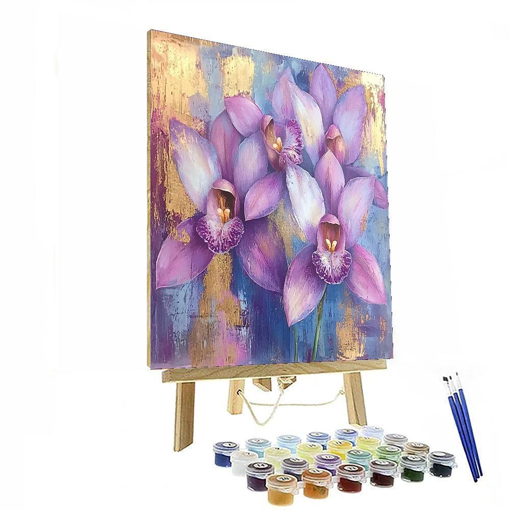 Gustav Klimt Inspired Orchid Dreams  Paint By Numbers Art