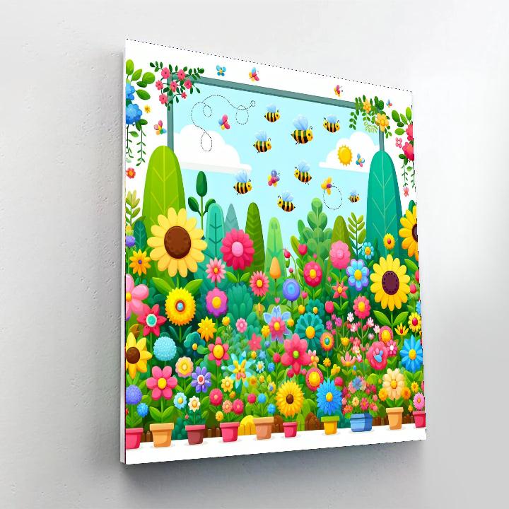 Cheerful Garden Fiesta Paint By Color