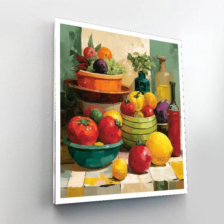 Henri Matisse Inspired Colorful Market  Paint By Number