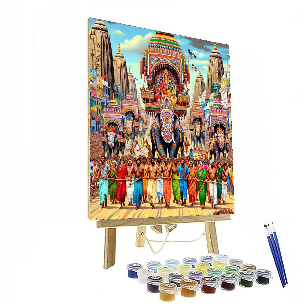 Rath Yatra Festival - Puri, India Painting Number Kit