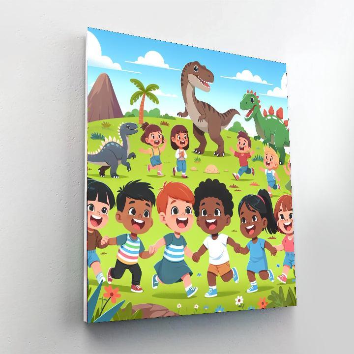 Dinosaur Friends' Adventure Paint By Number