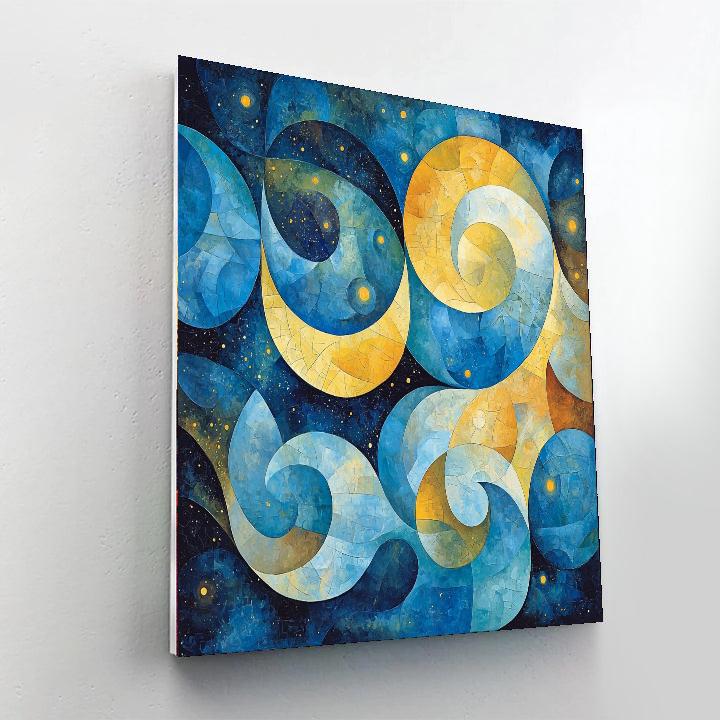 Joan Miró Inspired Abstract Moonlight  Paint By Color