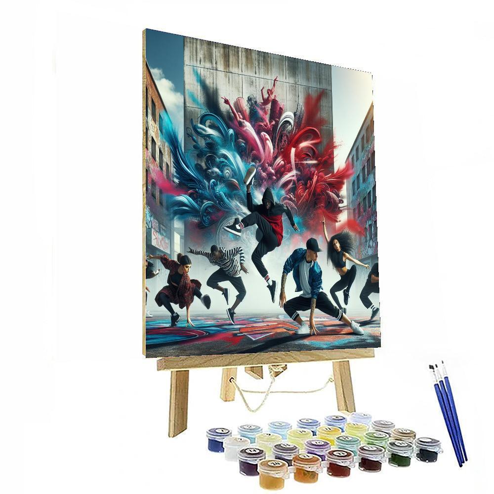Energetic Breakdance Battle Paint By Color