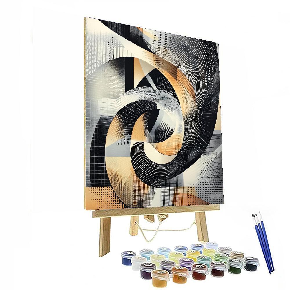 M.C. Escher Inspired The Spiral Of Thought  Number Painting