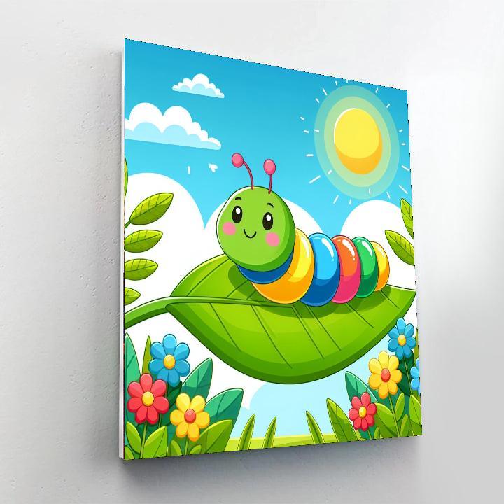 Friendly Caterpillar Paint By Number