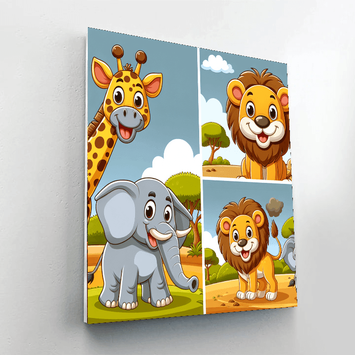 Silly Safari Fun Paint By Number