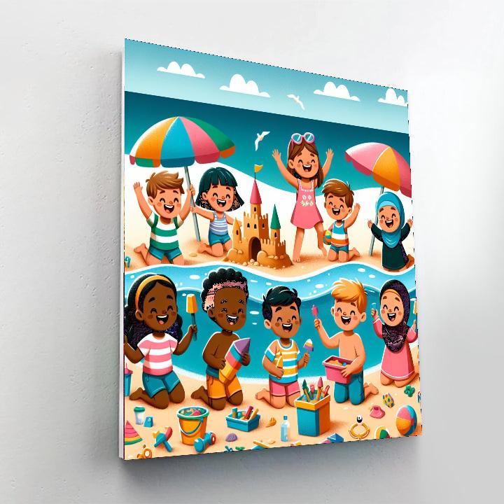 Sunny Seaside Adventures Paint By Numbers Art