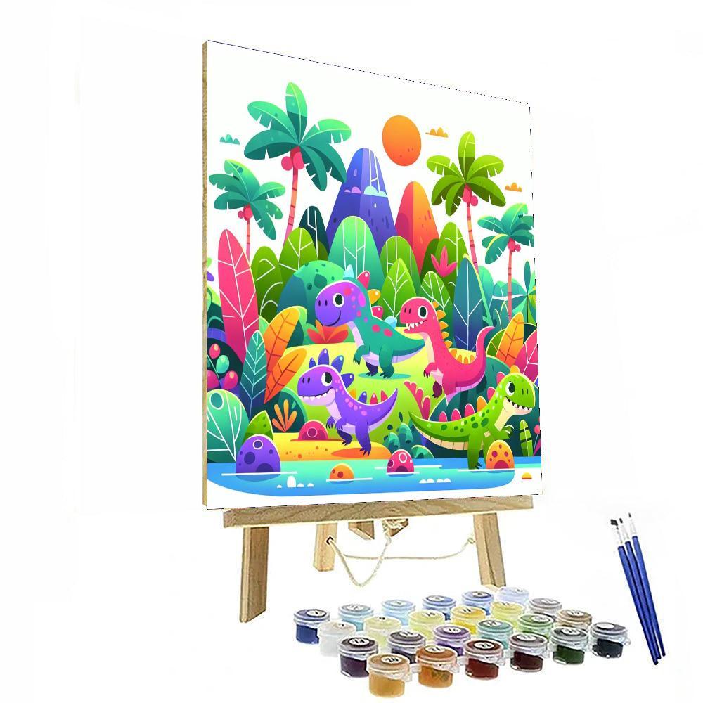 Adventurous Dino Explorers Numbered Painting Kits