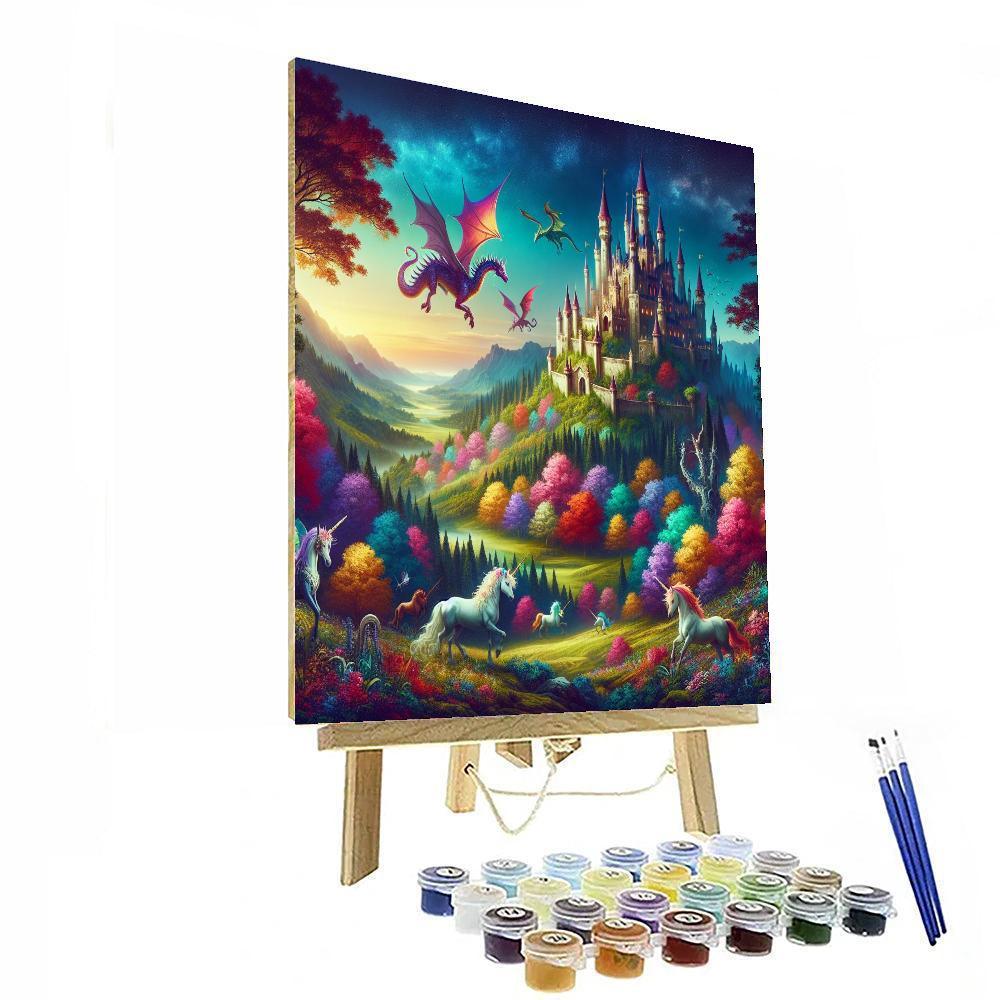 Fantasy Castle Adventure For Kids Numbered Painting Kits