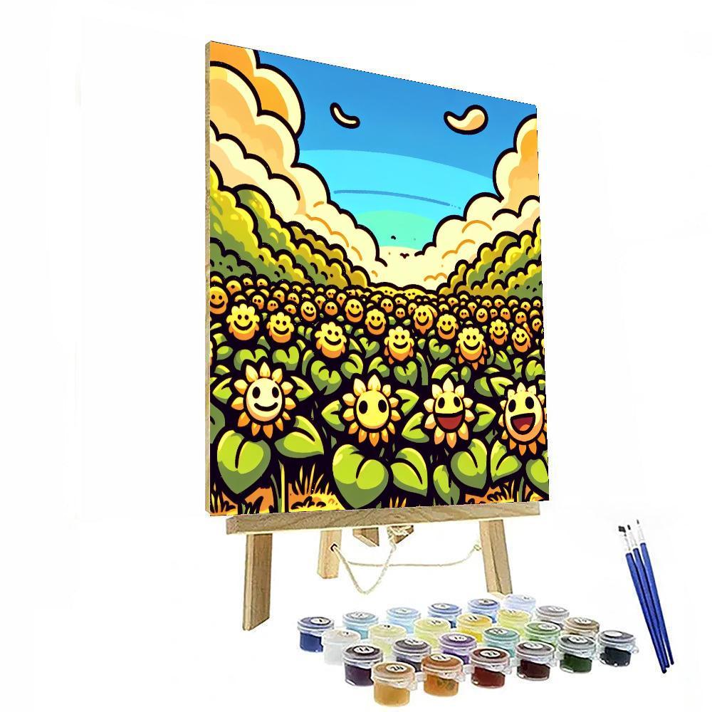 Sunflower Smiles Numbered Painting Kits
