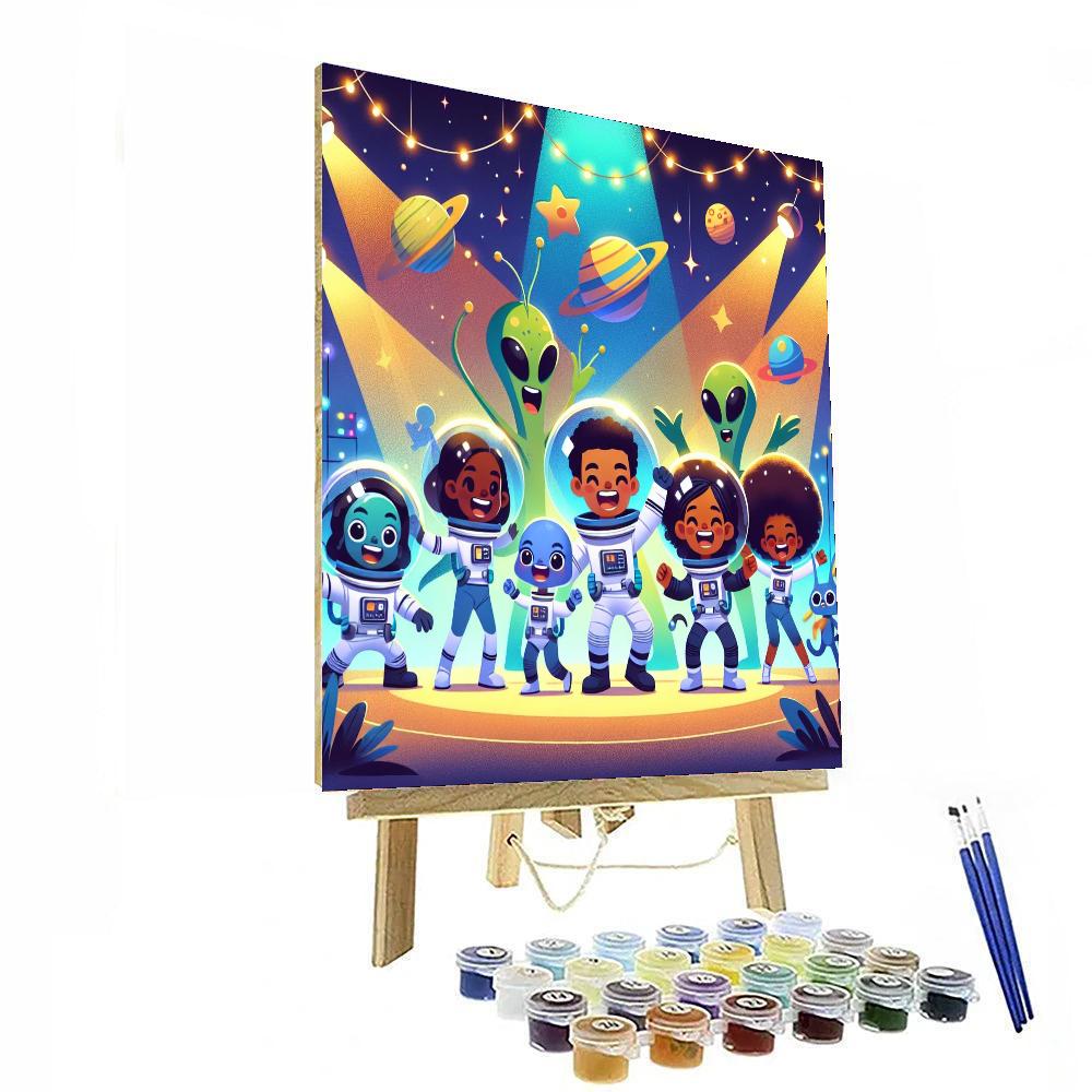 Galactic Glow Party Painting By Numbers Kit