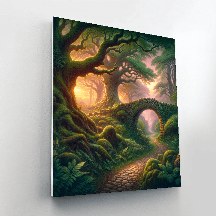 Mystical Fairy Tale Bridge Number Painting
