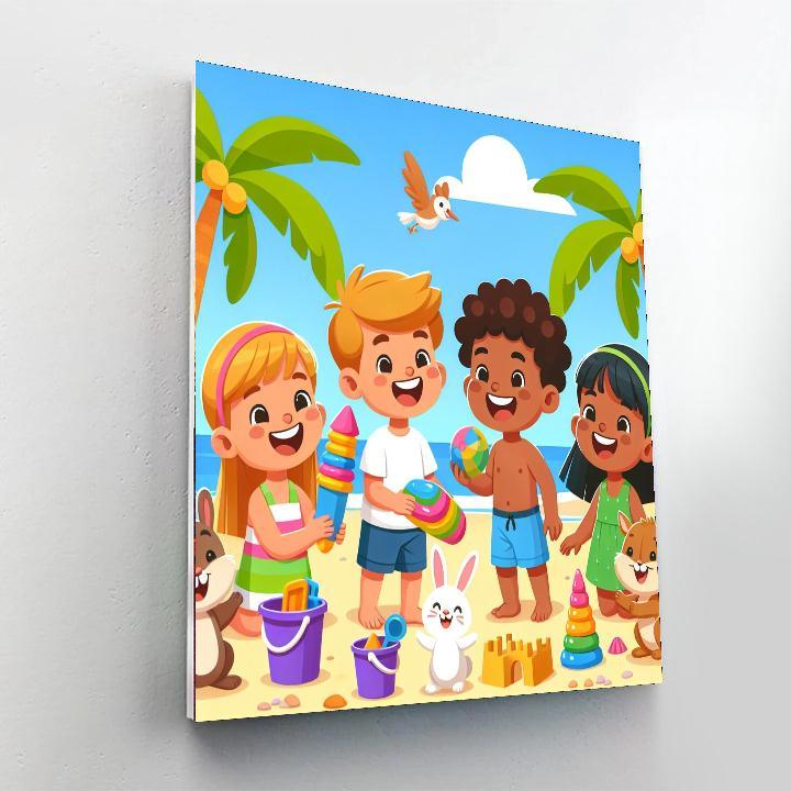 Summer Adventure Beach Party Numbered Painting Kits