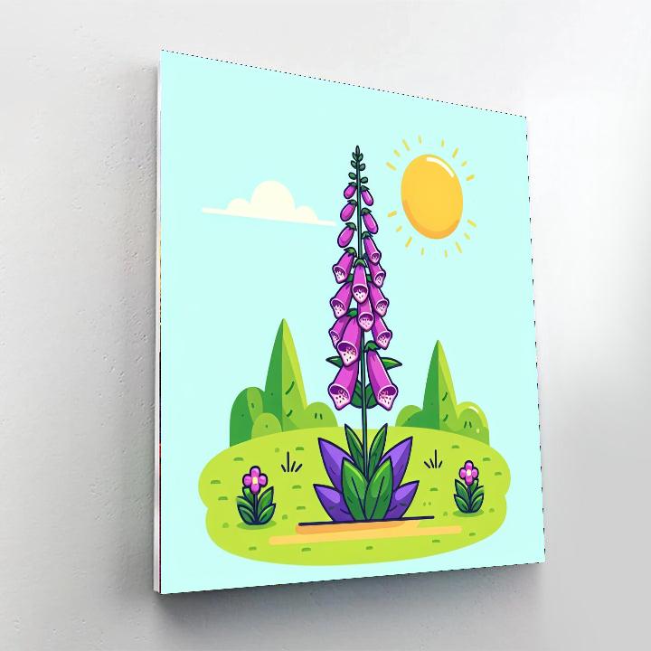 Fantastic Foxglove Number Painting