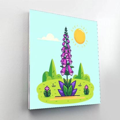 Fantastic Foxglove Number Painting