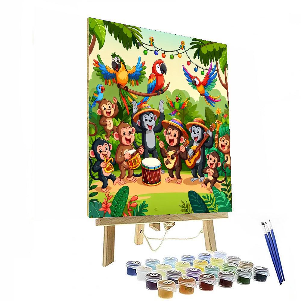 Jubilant Jungle Jam Painting By Numbers Kit