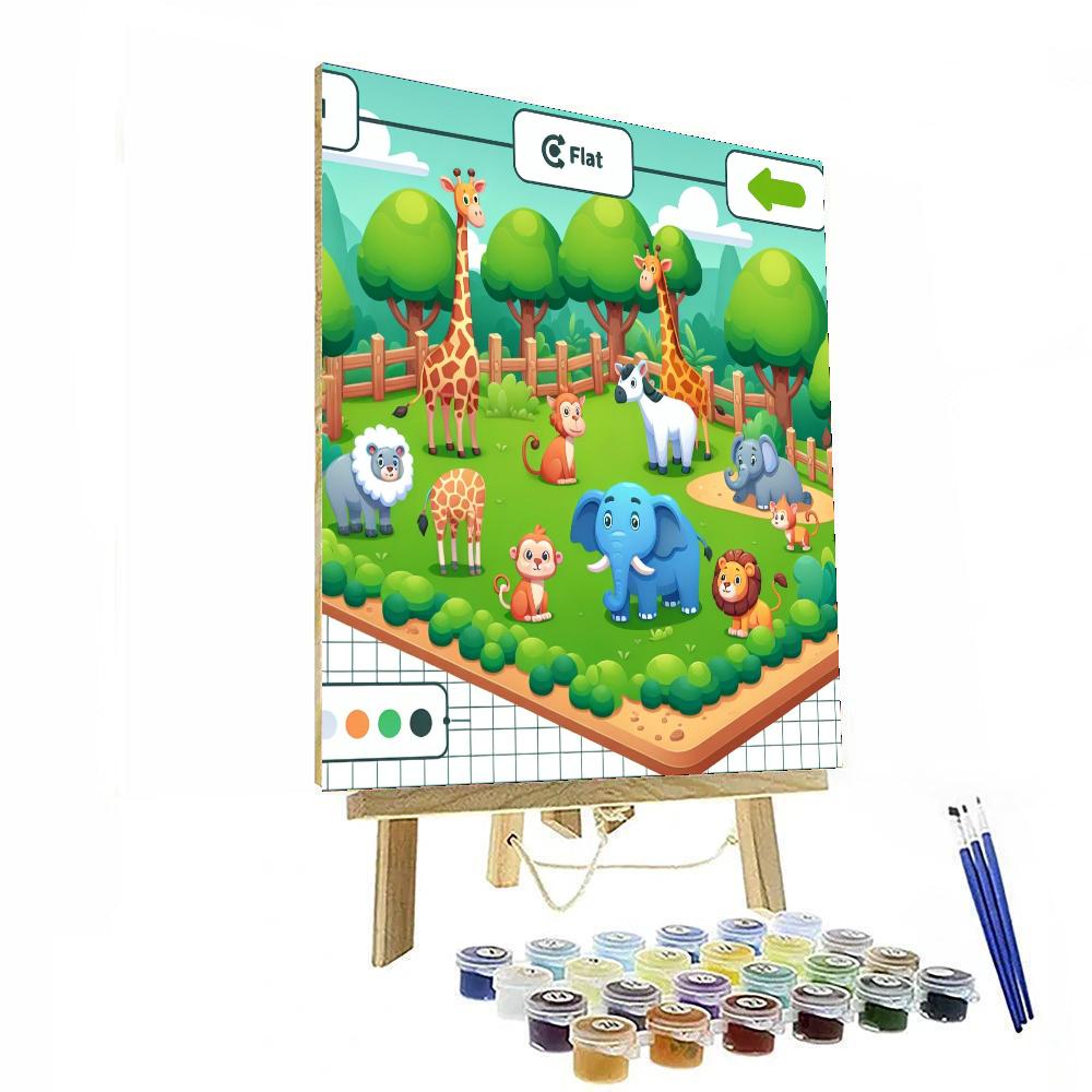 Zoo Animal Exploration Painting By Numbers Kit