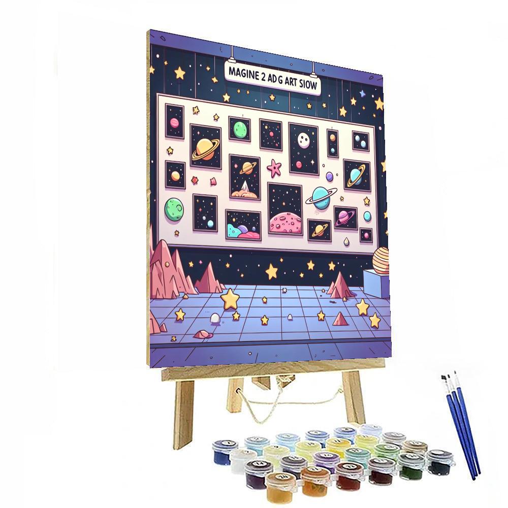 Outer Space Art Show Number Painting