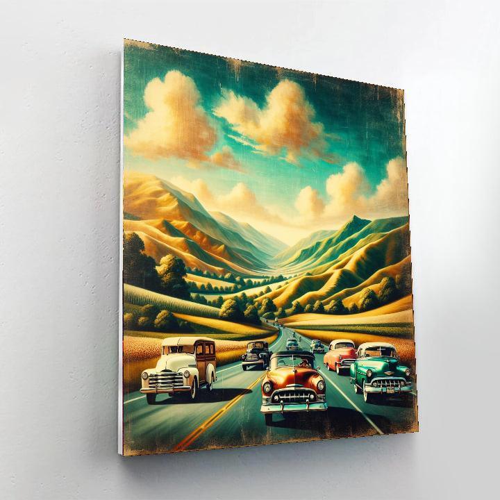 Dreamy Vintage Road Trip Numbered Painting Kits