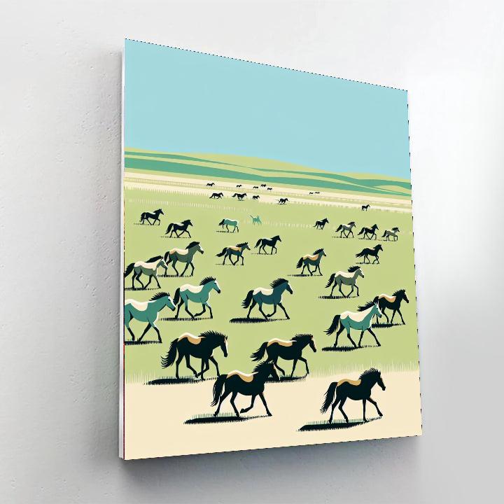 Playful Prairie Paint By Numbers Art