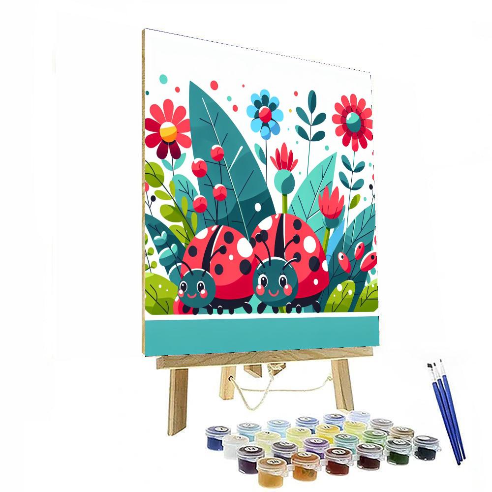 Lively Ladybug Landscape Numbered Painting Kits