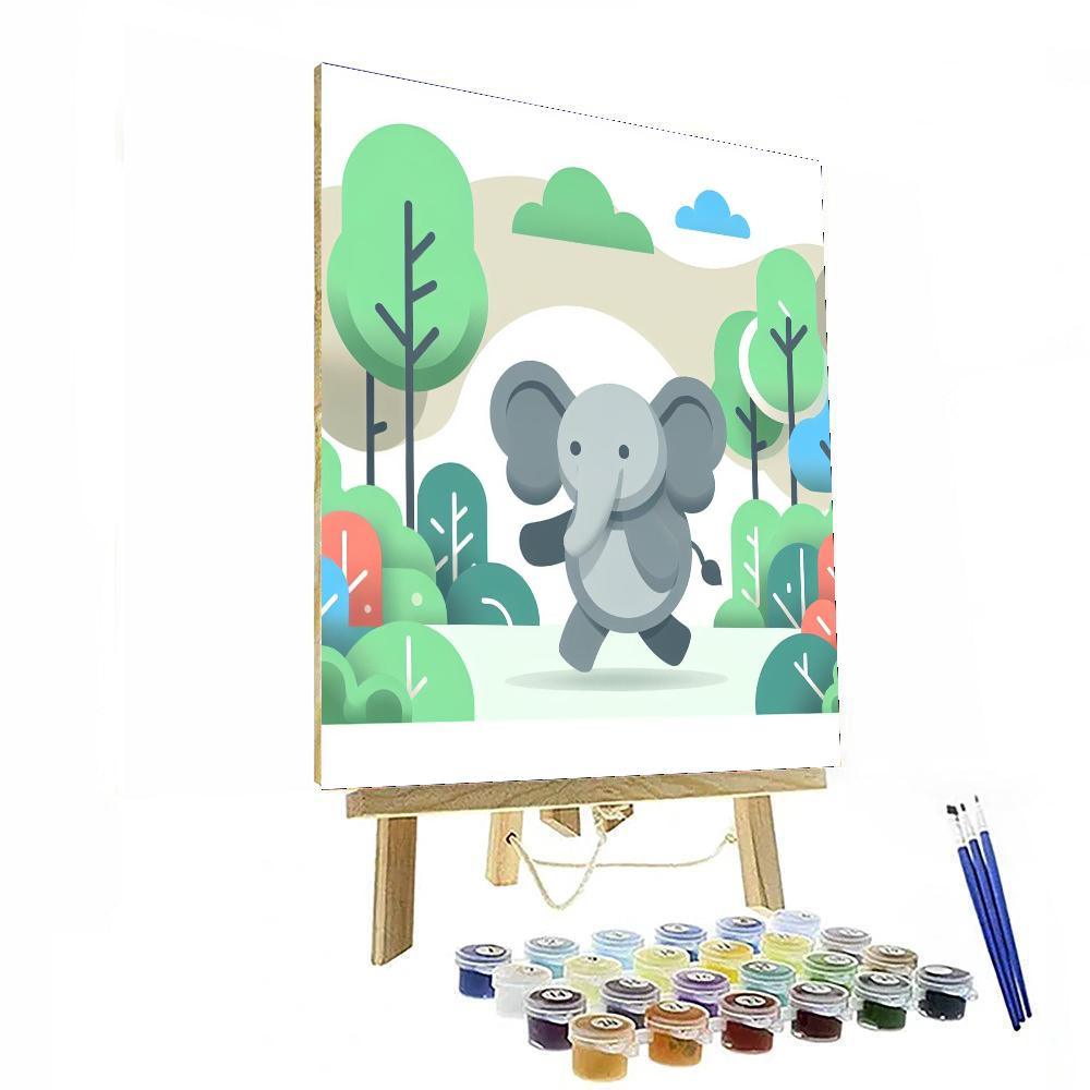 Majestic Elephant Adventure Paint By Numbers Art