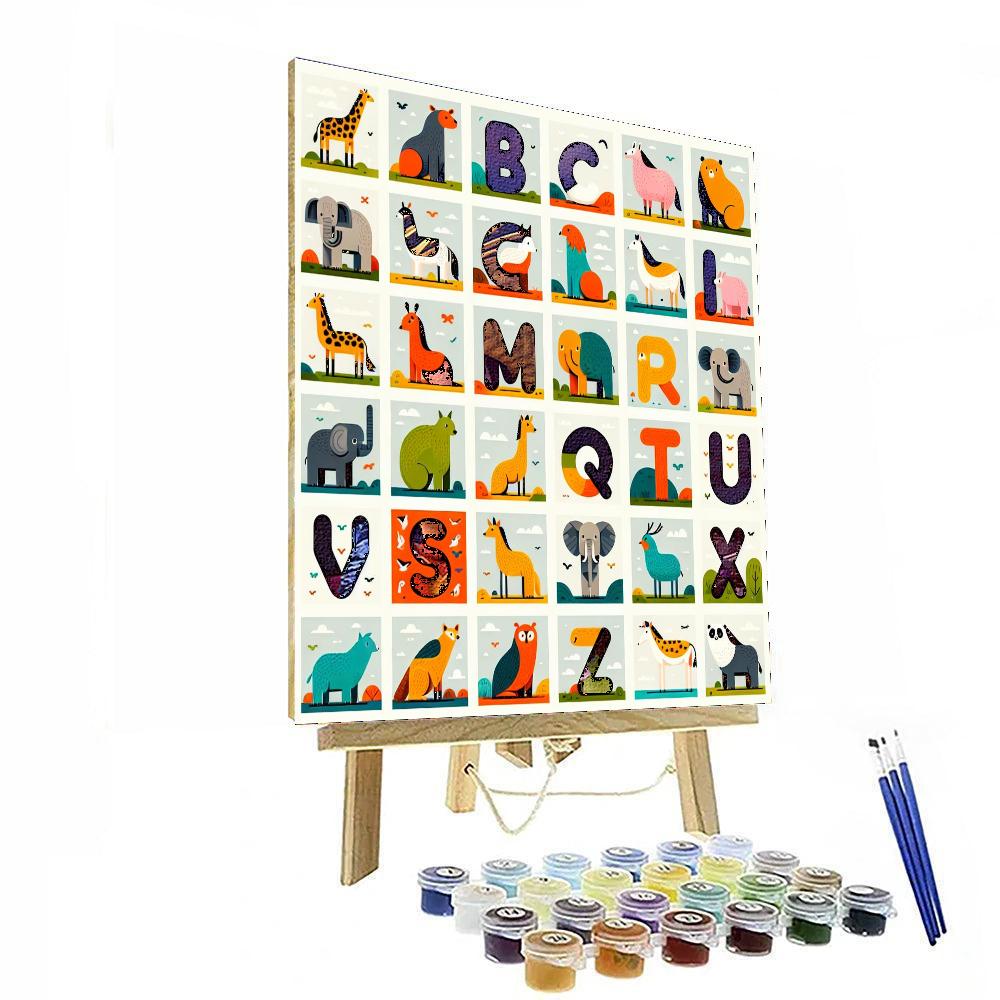 Animal Alphabet Fun Painting By Numbers Kit