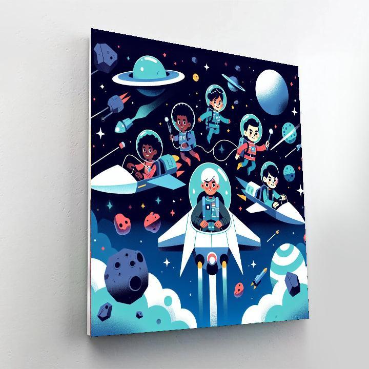 Galactic Space Patrol Painting By Numbers Kit
