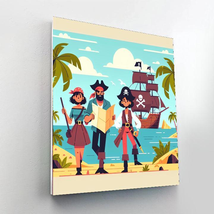 Pirate Island Expedition Painting By Numbers Kit