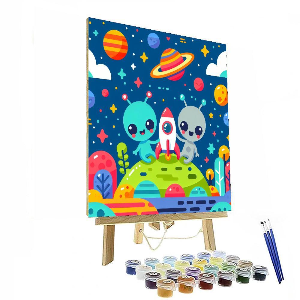 Cosmic Friends DIY Paint By Numbers