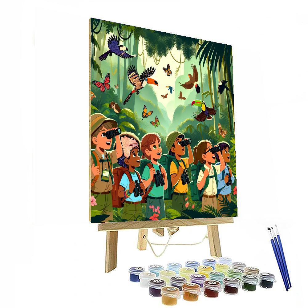 Explorer's Rainforest Adventure Painting Number Kit