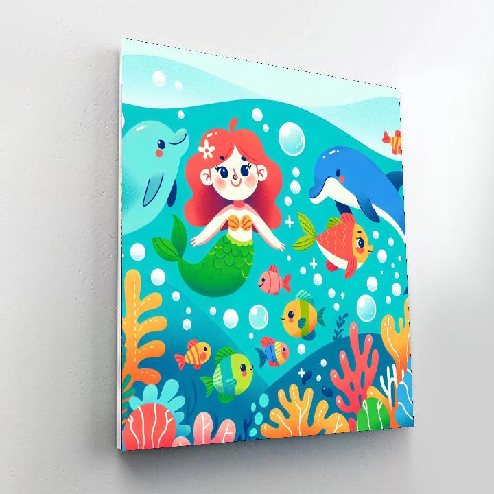 Magical Sea Creatures Painting Number Kit