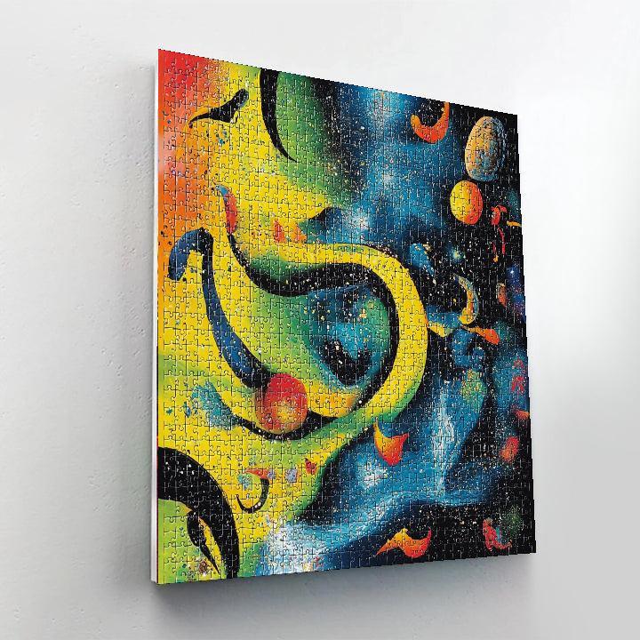 Joan Miró Inspired Abstract Adventure Puzzle  Paint By Color