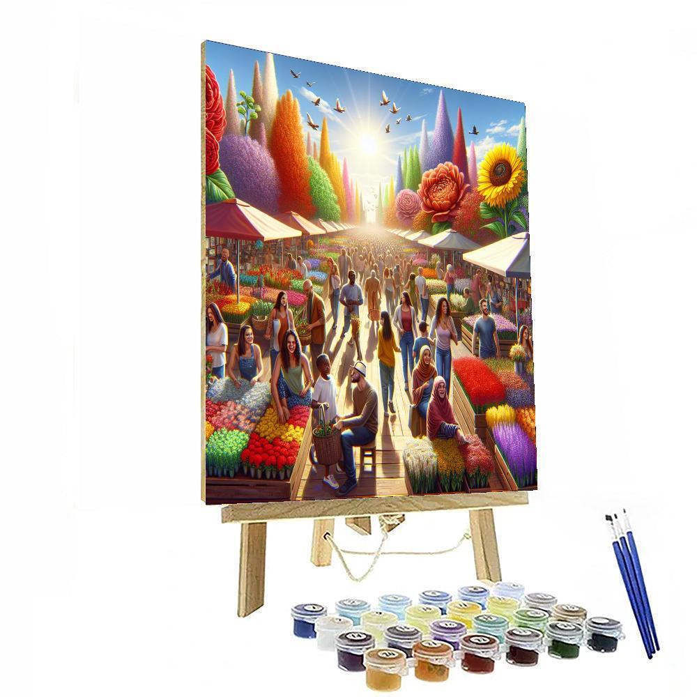 Lively Flower Market DIY Paint By Numbers