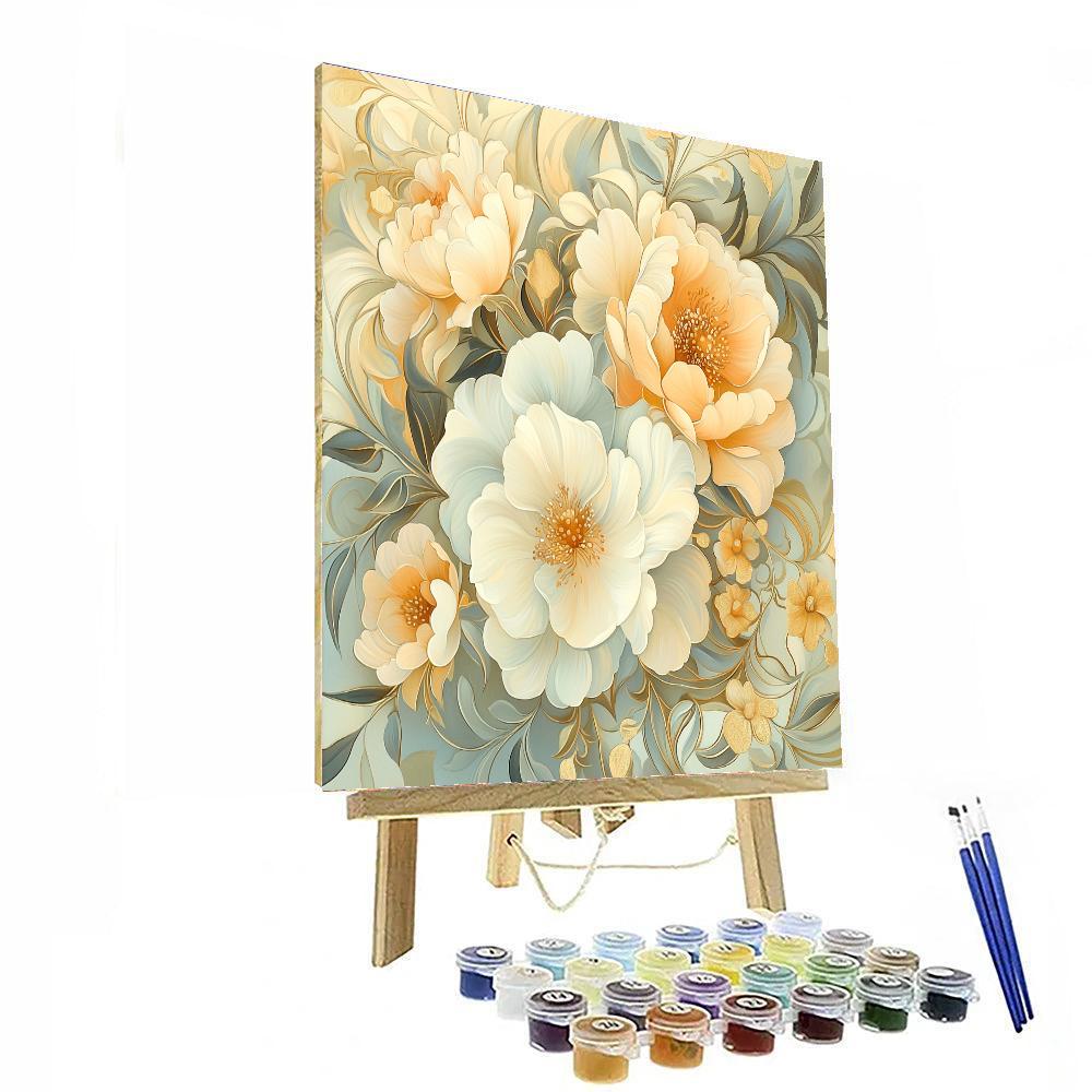 Alphonse Mucha Inspired Floral Cadence  Paint By Number