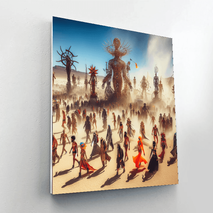 Burning Man - Black Rock Desert, Nevada, Usa Number Painting