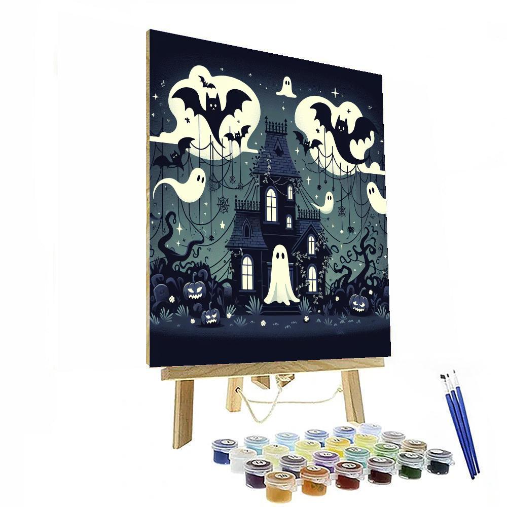 Mysterious Haunted House Painting Number Kit