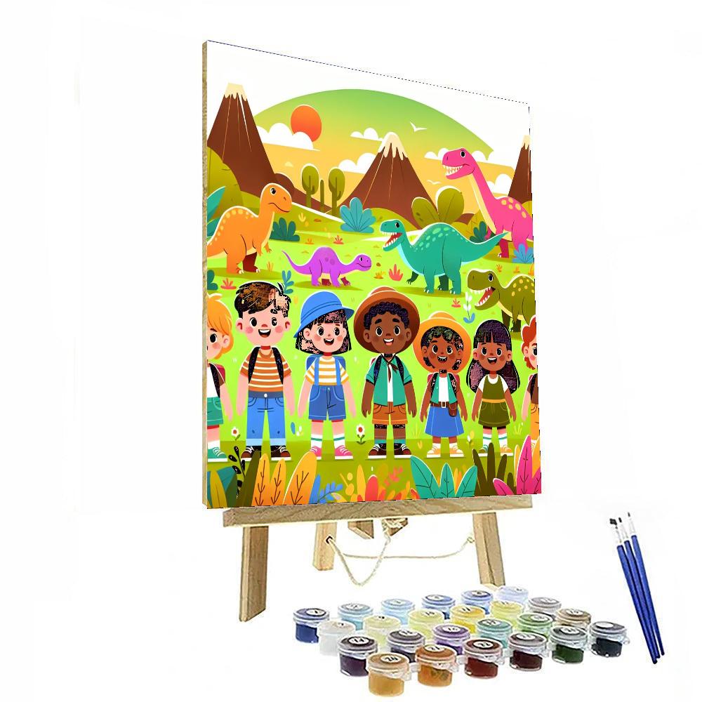 Magical Dinosaur World Paint By Number
