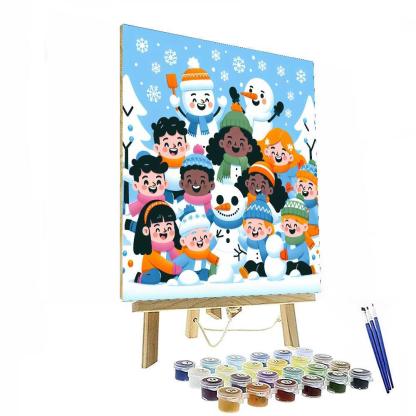 Giggling Winter Wonderland DIY Paint By Numbers