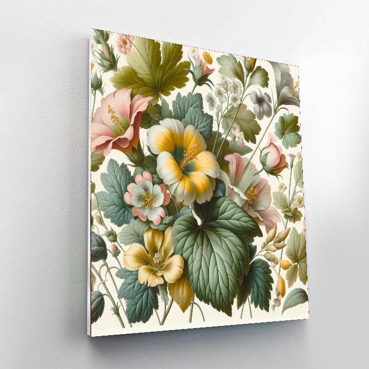 Floral Botanical Study Number Painting