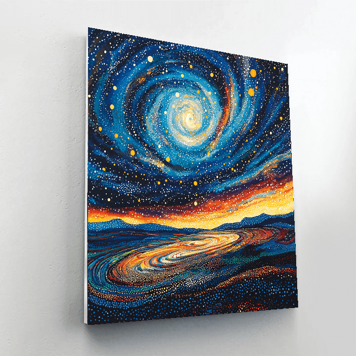 Yayoi Kusama Inspired Celestial Pathways  DIY Paint By Numbers