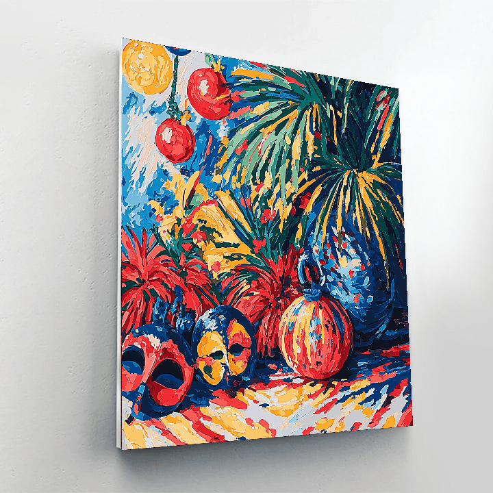 Pablo Picasso Inspired Carnival Festivity  Paint By Numbers