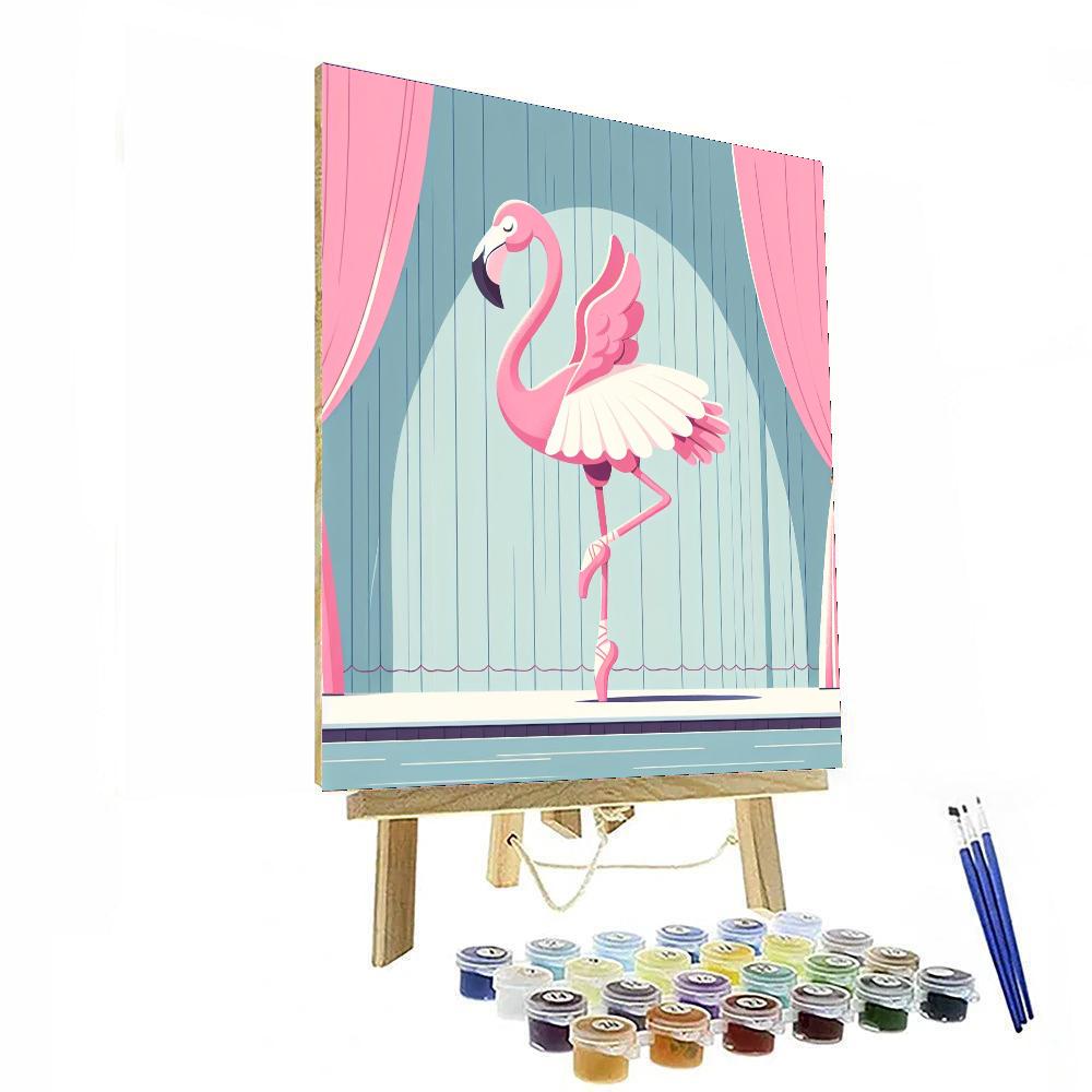 Ballet Dancing Flamingo Numbered Painting Kits