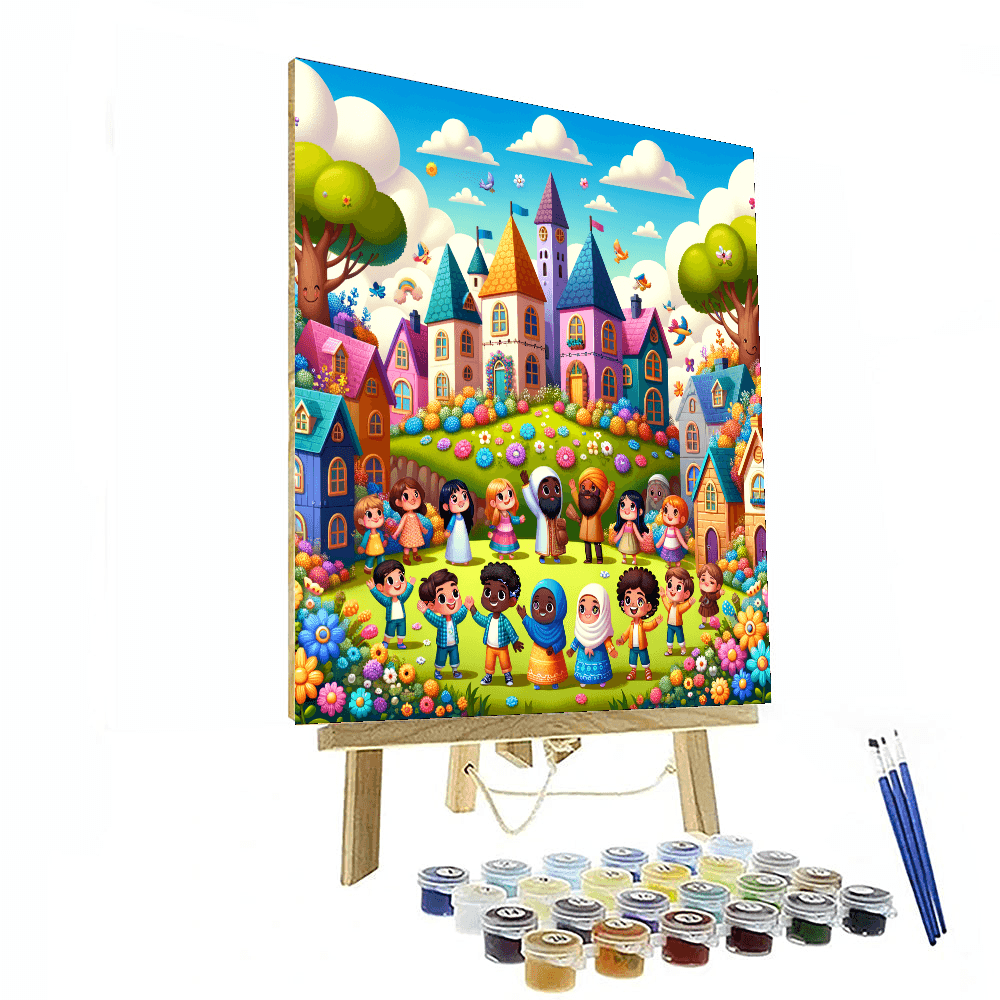 Sweet Fairy Tale Village Paint By Number