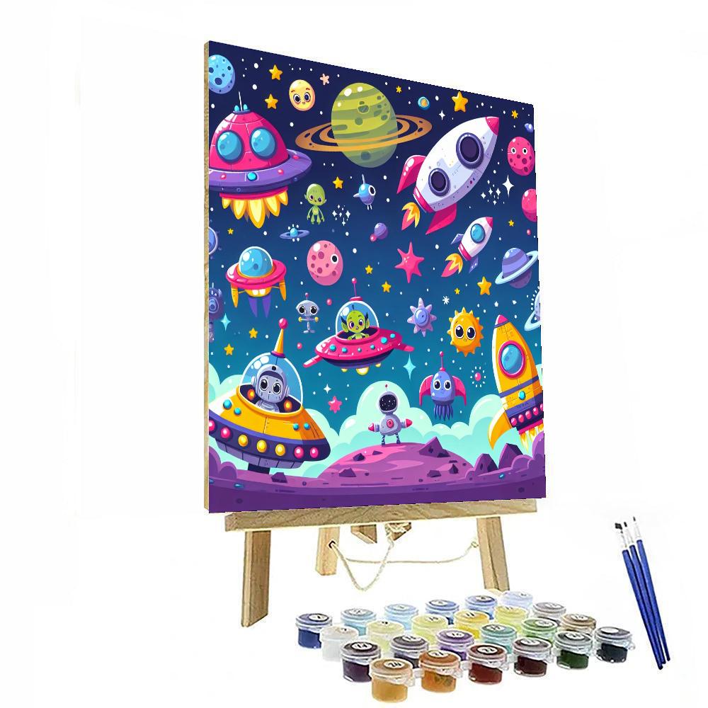 Exciting Space Mission Painting By Numbers Kit