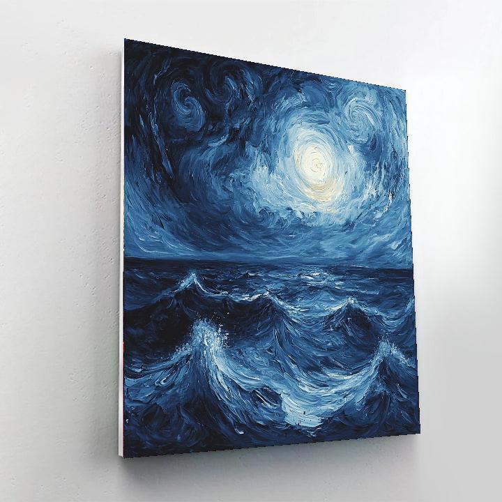 Edvard Munch Inspired Gothic Ocean Reverie  DIY Paint By Numbers