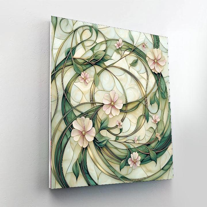 Alphonse Mucha Inspired Mystic Flora Symphony  Painting Number Kit