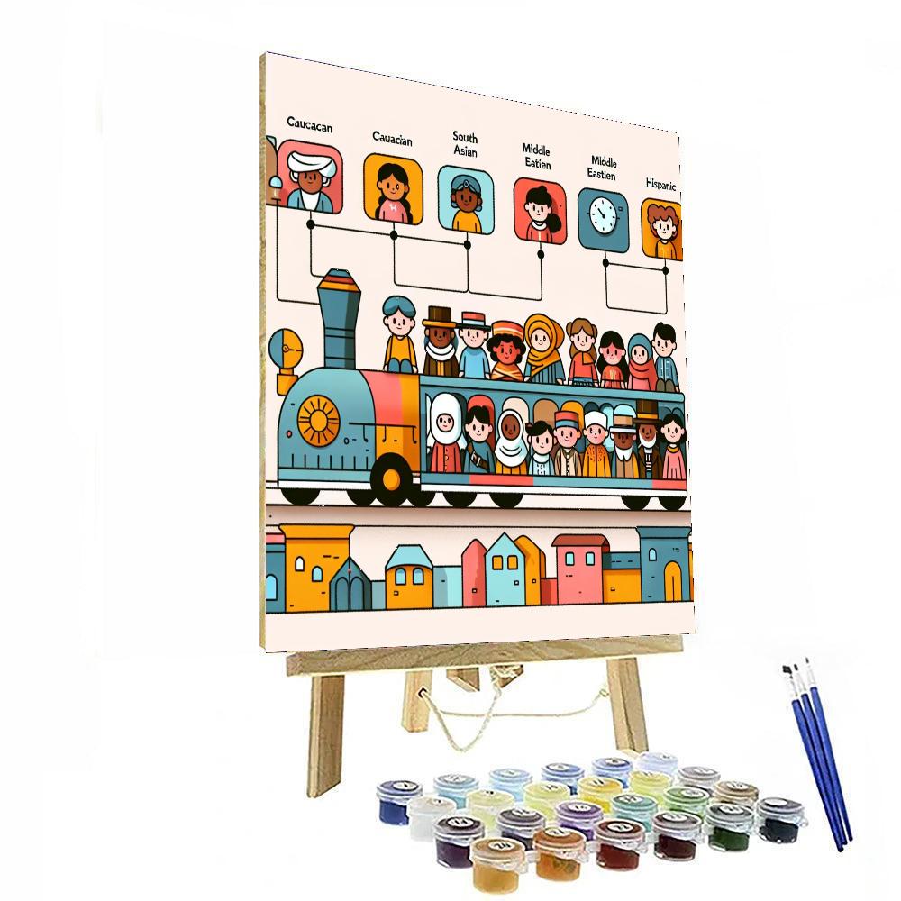 Time-traveling Train Paint By Color