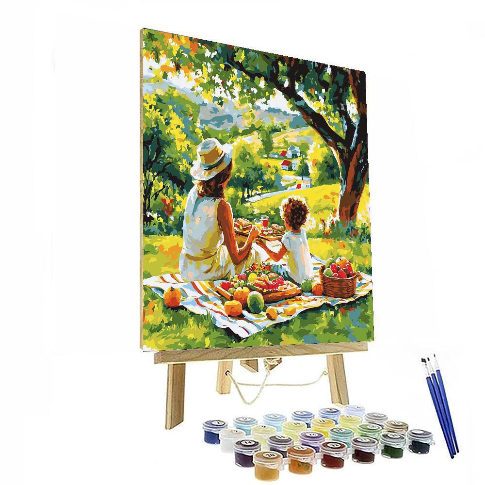 Family Picnic DIY Paint By Numbers