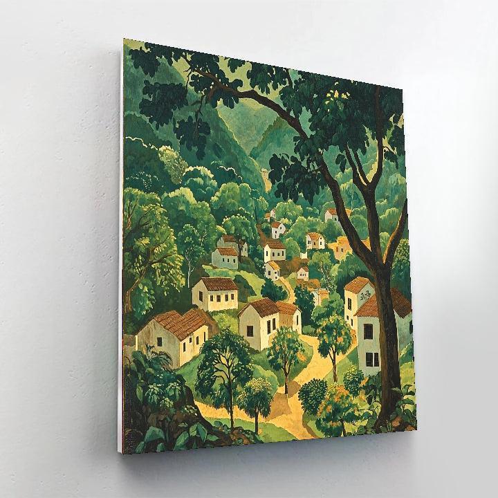 Nandalal Bose Inspired Verdant Village Vibes  Painting Number Kit